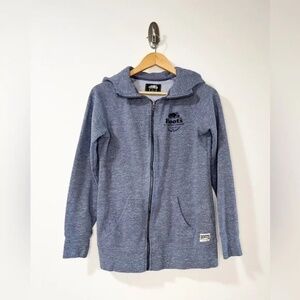 Vintage Roots Womens Heathered Blue Zip-up Hoodie / Sweater - Size XS